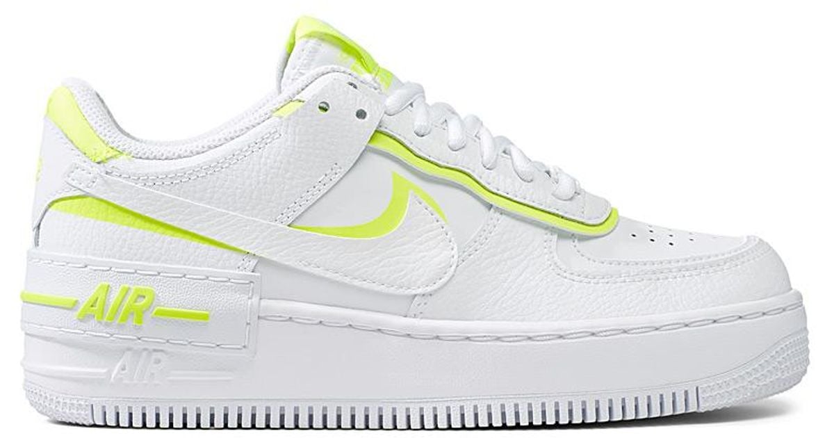 Nike Synthetic Air Force 1 Shadow Neon Accent Sneakers Women in Lime Green  (Green) | Lyst