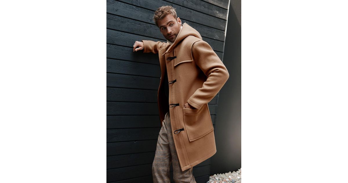 Le 31 Recycled Wool Duffle Coat in Brown for Men | Lyst