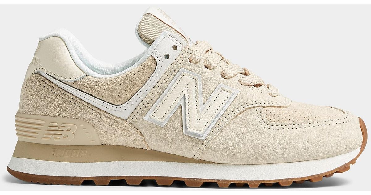 New Balance Beige Core 574 Sneakers Women in White | Lyst