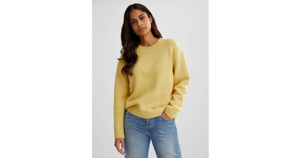 Outerknown Archer Recycled Cashmere Sweater in Yellow | Lyst