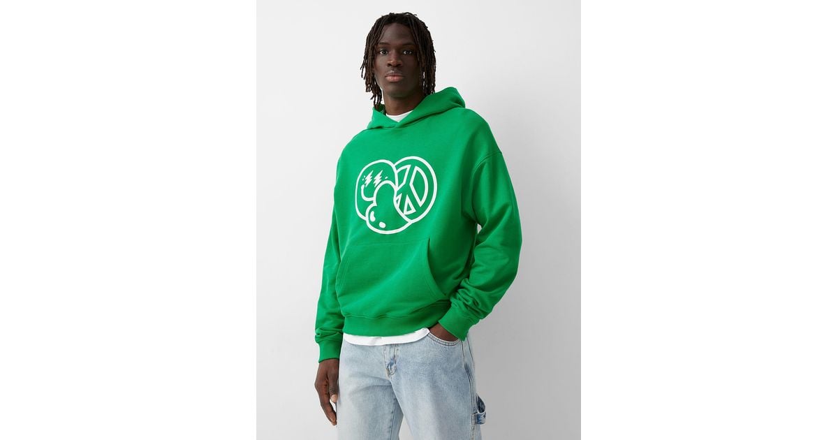 Guess Cotton Amor Hoodie in Green for Men | Lyst