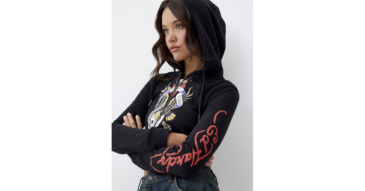 Ed Hardy Snake And Skull Zippered Jacket in Black | Lyst