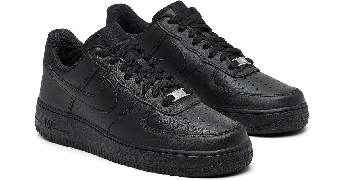 Nike Leather Air Force 1 '07 Sneakers Men in Black for Men - Lyst