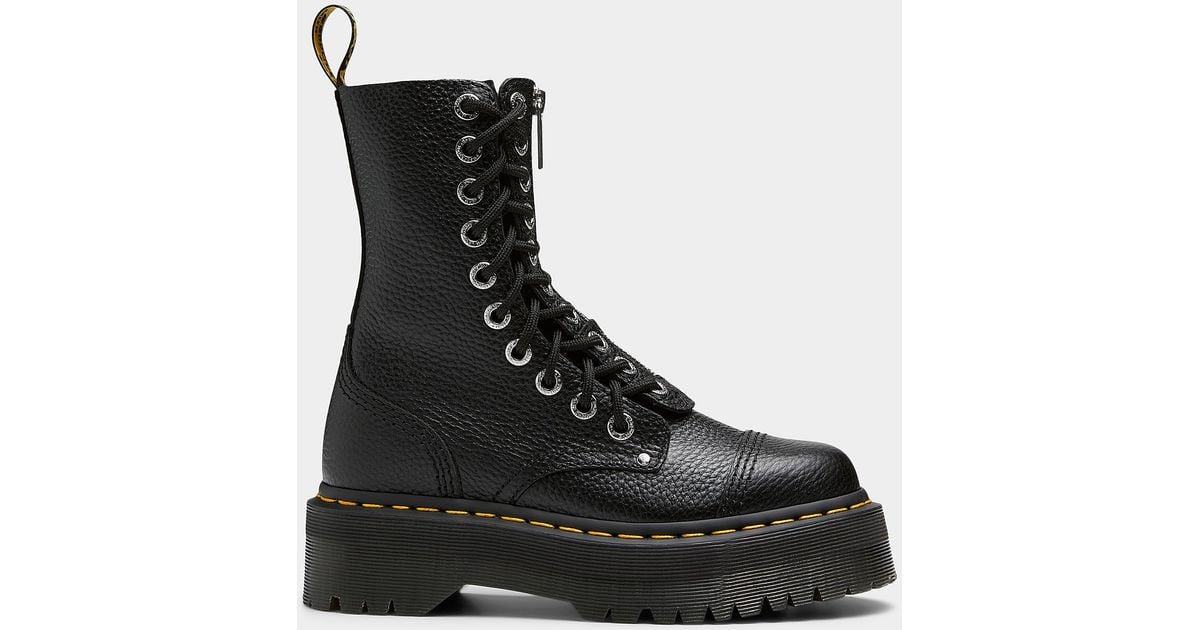 Dr martens top black boots womens
