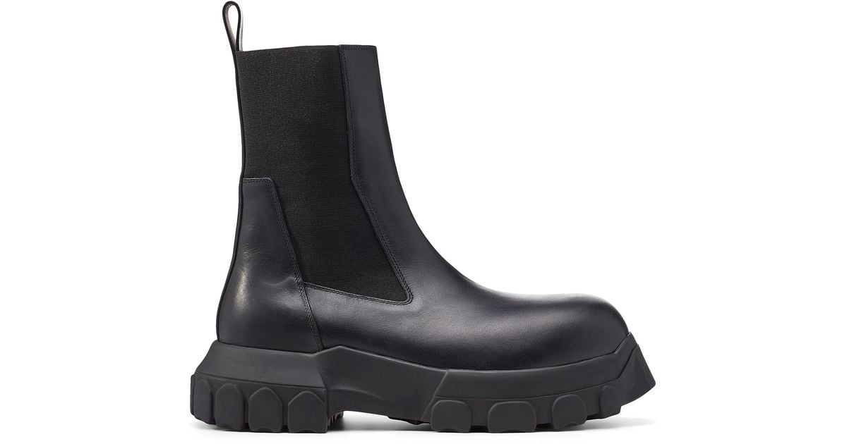 Rick Owens Beatle Bozo Tractor Boots Men in Black for Men | Lyst