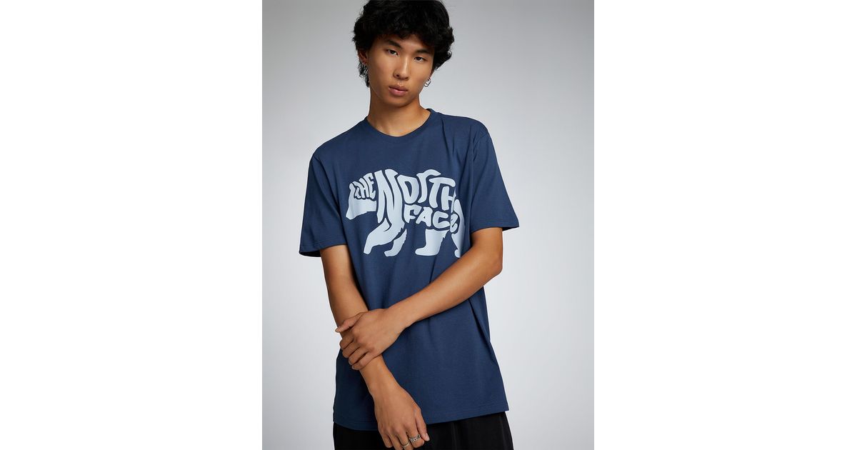 The North Face Bear Logo T in Blue for Men | Lyst
