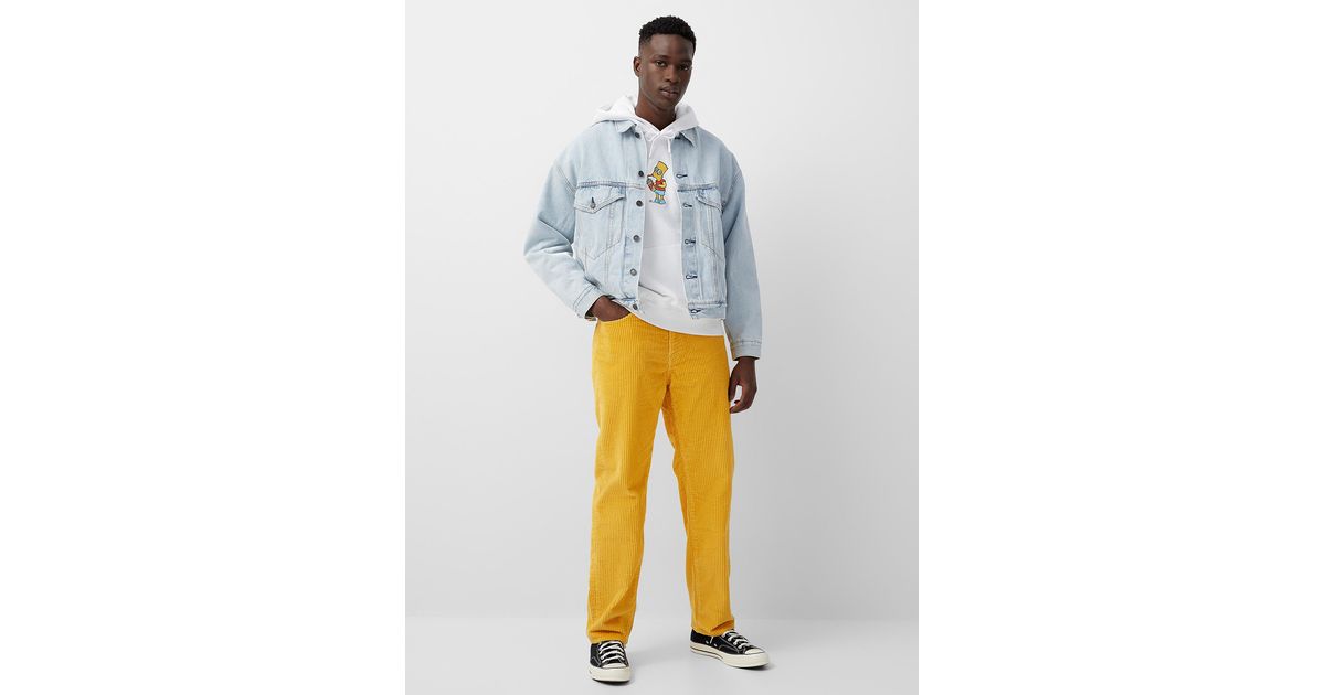 Levi's Simpson Yellow Corduroy Pant Straight Fit for Men | Lyst