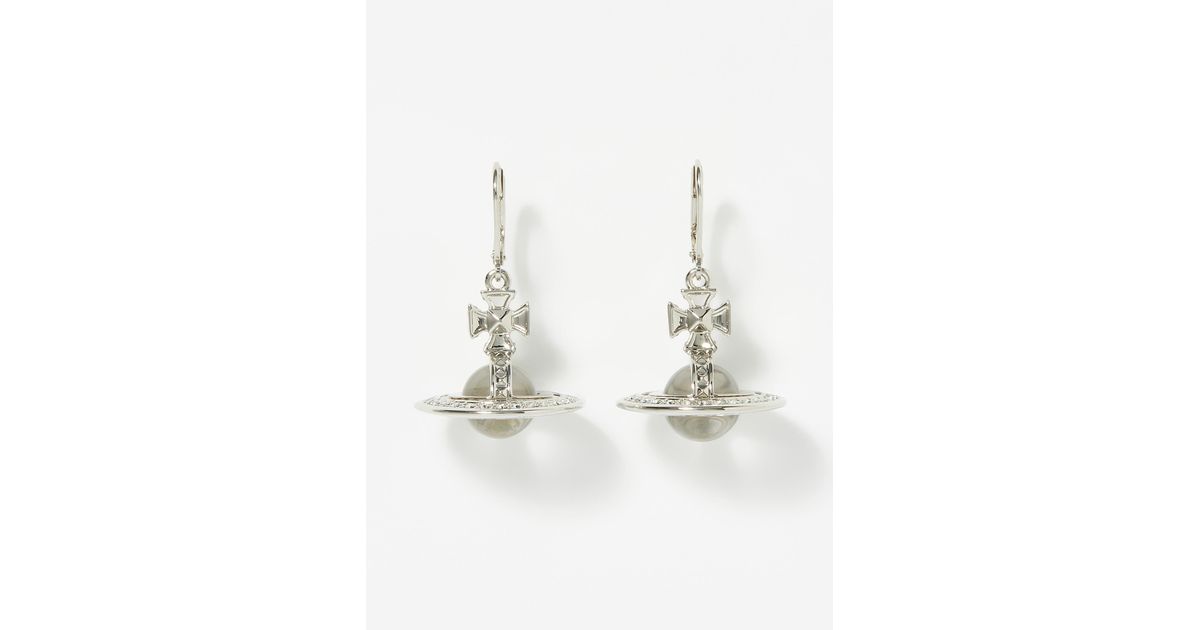 イヤリング Vivienne Westwood  Pina crystal-embellished earrings Pina crystal-embellished earrings in gold - Vivienne