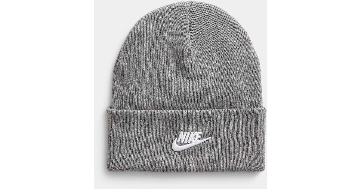 Nike Peak Cuffed Tuque in Gray for Men | Lyst