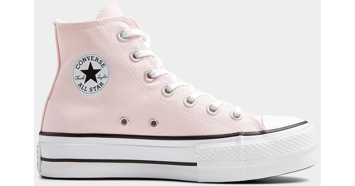Converse Chuck Taylor All Star Lift High Top Powder Pink Platform Sneakers  Women in Natural | Lyst