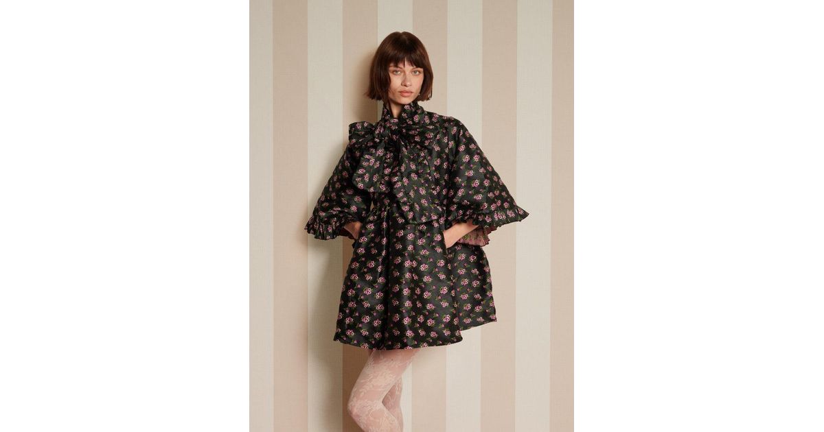 Sister Jane Canopy Jacquard Mini Dress in Natural | Lyst