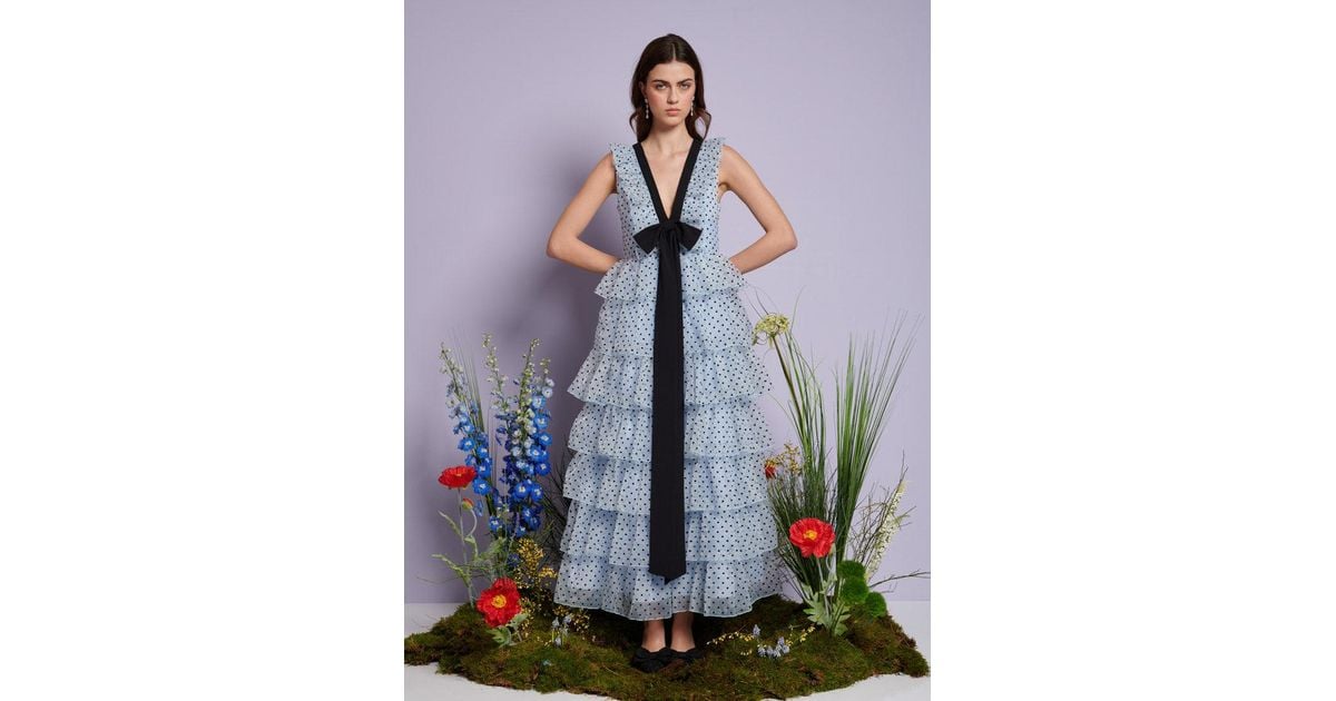Sister Jane Dream Haven Ruffle Midi Dress in Blue | Lyst UK