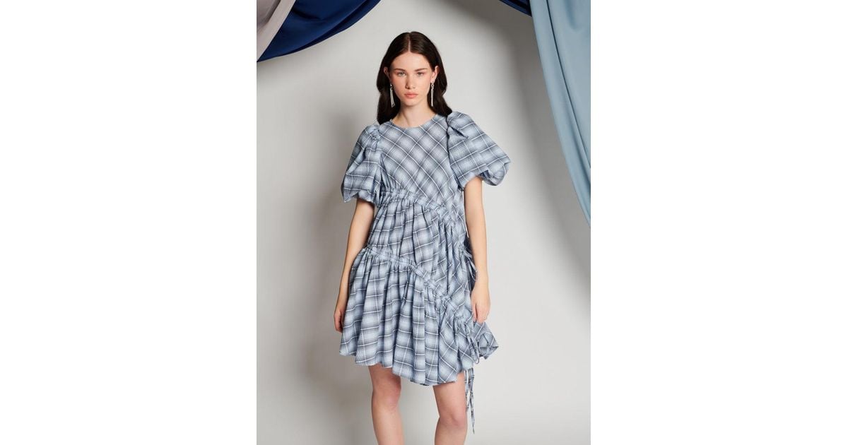 Sister Jane Ghospell Caitlin Check Mini Dress in Blue | Lyst