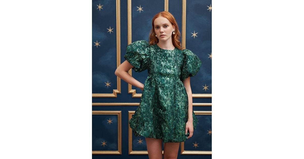 【sister jane】Potion Jacquard Mini Dress メタリック GREEN Potion Jacquard Mini Dress – Sister Jane (EU)
