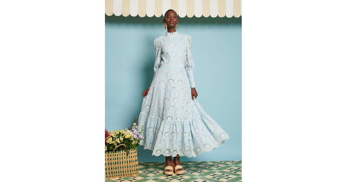 Sister Jane Dream Rosslyn Embroidered Maxi Dress in Blue Lyst