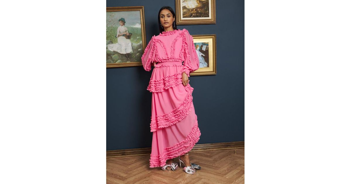 Sister Jane Almond Blossom Ruffle Dress in Pink | Lyst UK