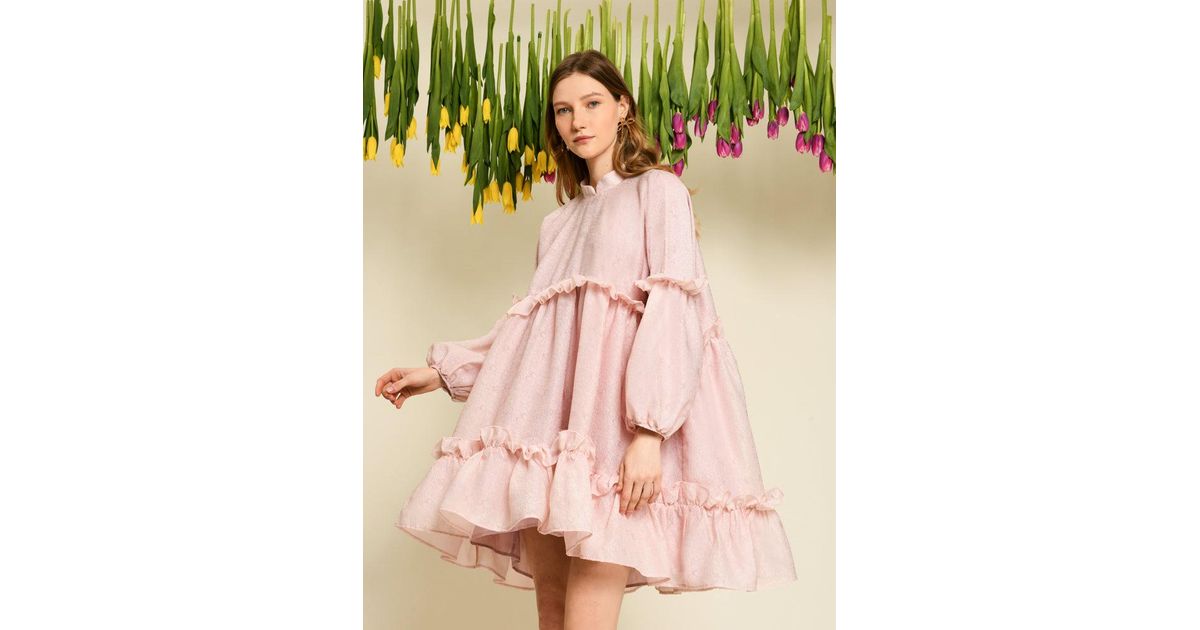 Sister Jane Dream Scents Organza Tiered Dress in Pink | Lyst UK