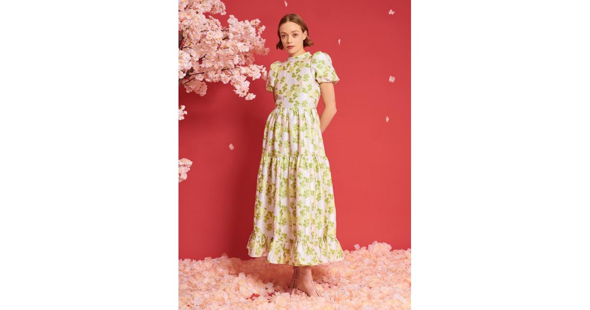新作 英国発 Sister Jane限定 DREAM Oriole Jacquard Maxi Dress DREAM Oriole Jacquard Maxi Dress – Sister Jane