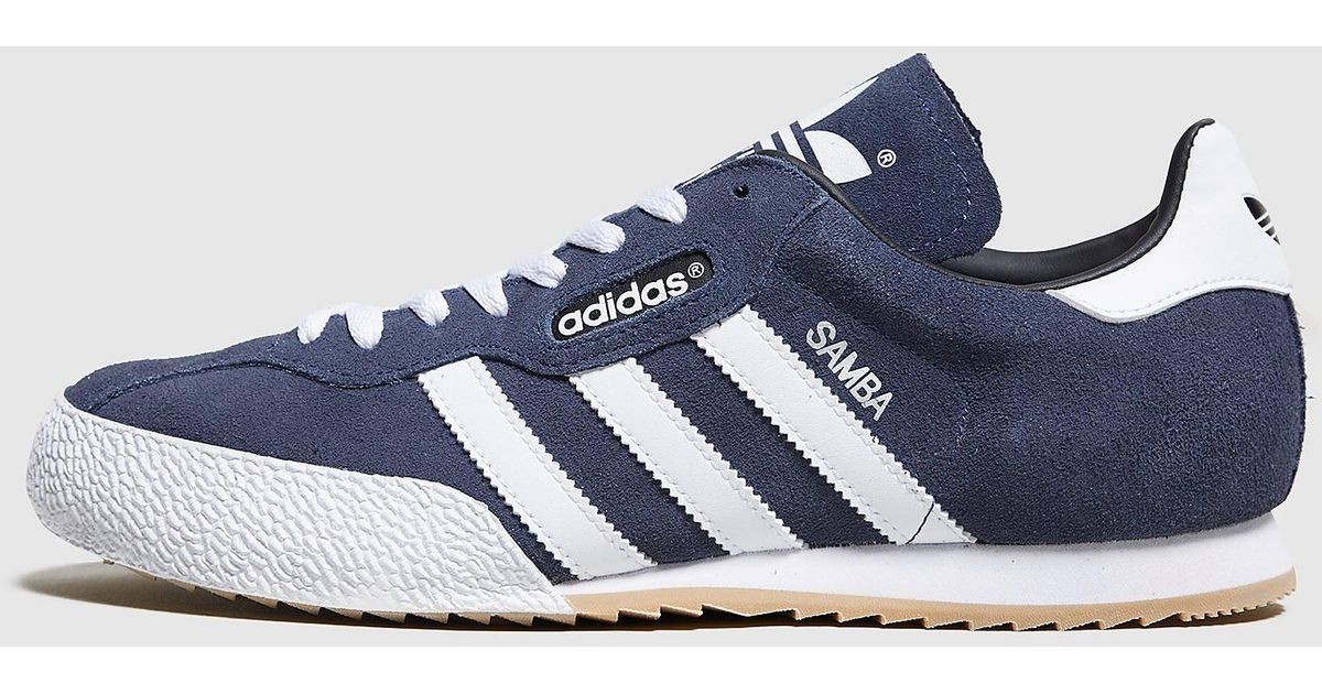 adidas Originals Leer Samba Super Suede Sneakers Marine/wit/gum in het Blauw  voor heren - Lyst