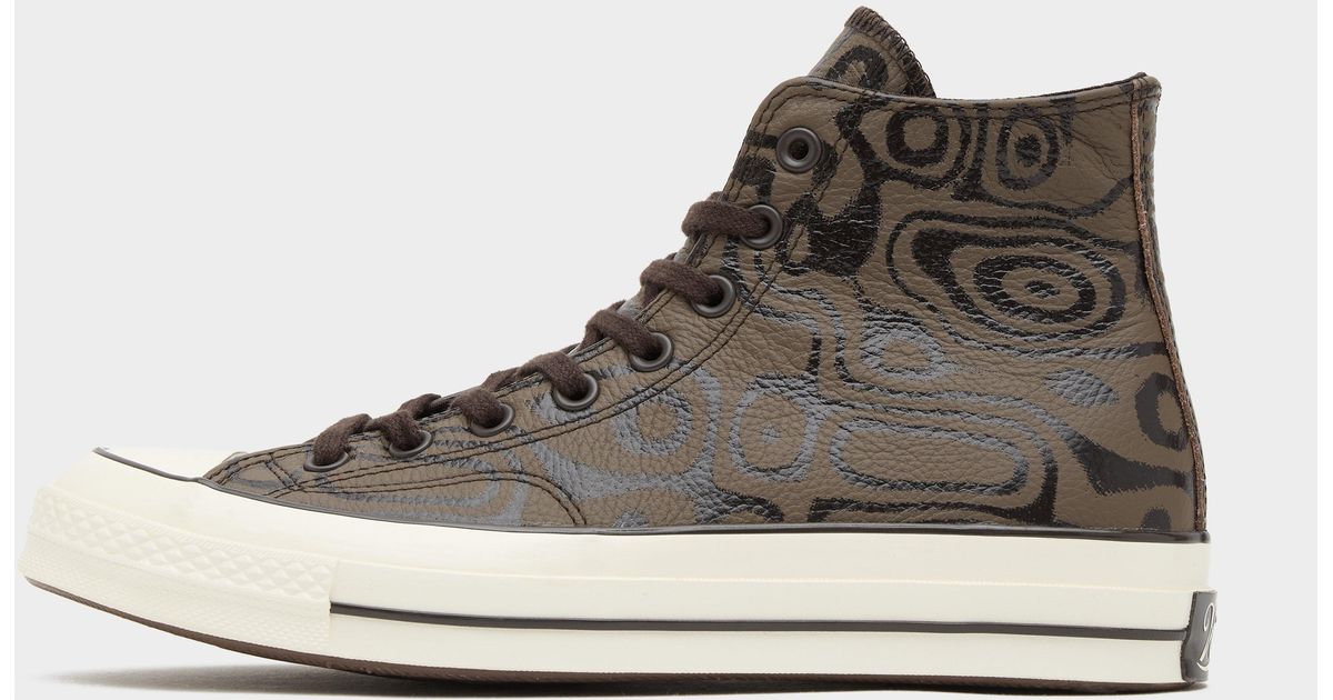 Chocolate converse high tops deals