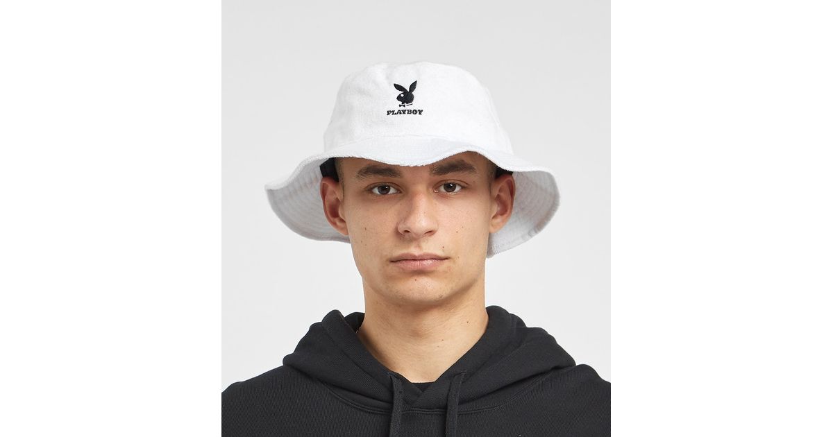 X Playboy Towel Bucket Hat - size? Exclusive47 Brand in Cotone da Uomo  colore Bianco | Lyst