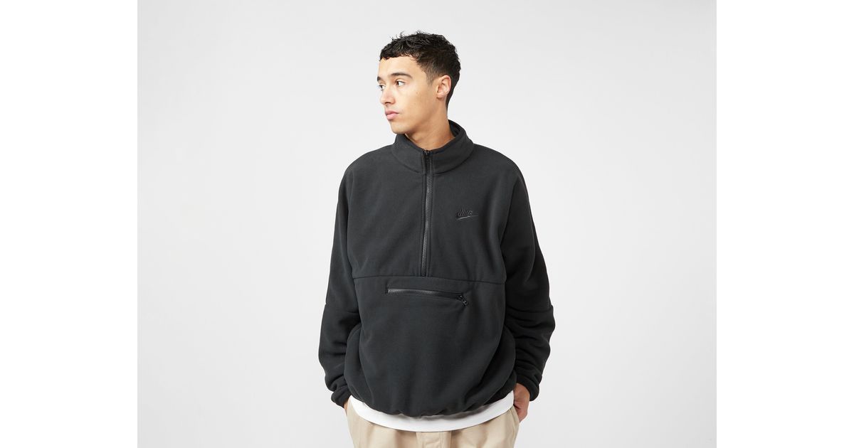 nike long sleeve fleece half zip top