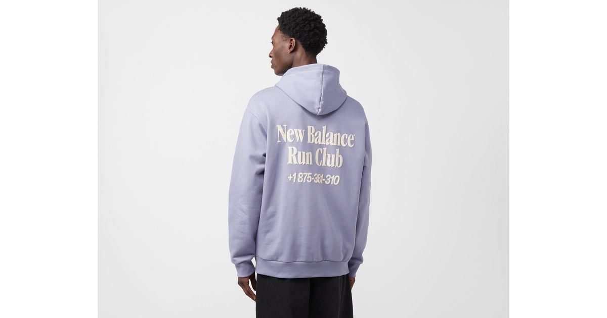 New Balance Run Club Hoodie Size Exclusive in Purple for Men Lyst UK