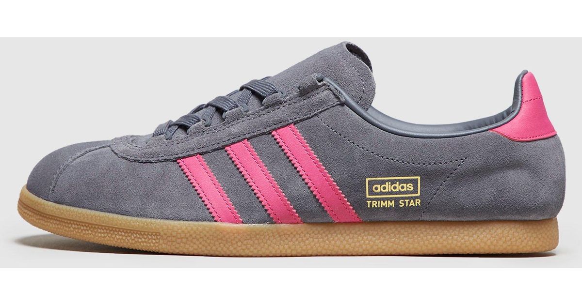 adidas trimm star grey and pink