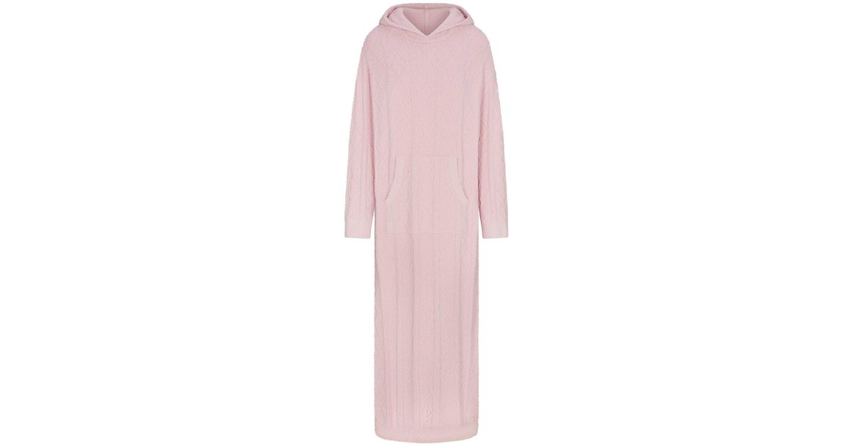 long sleeve pink skims dress SKIMS Soft Lounge Long Sleeve Dress | Pink