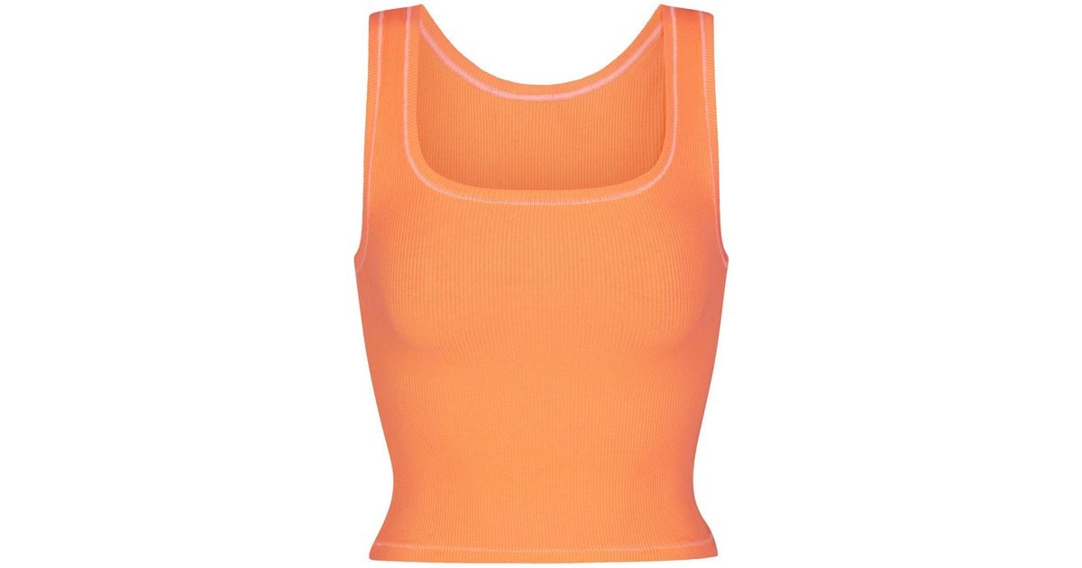 Skims Tank Top in Orange Lyst