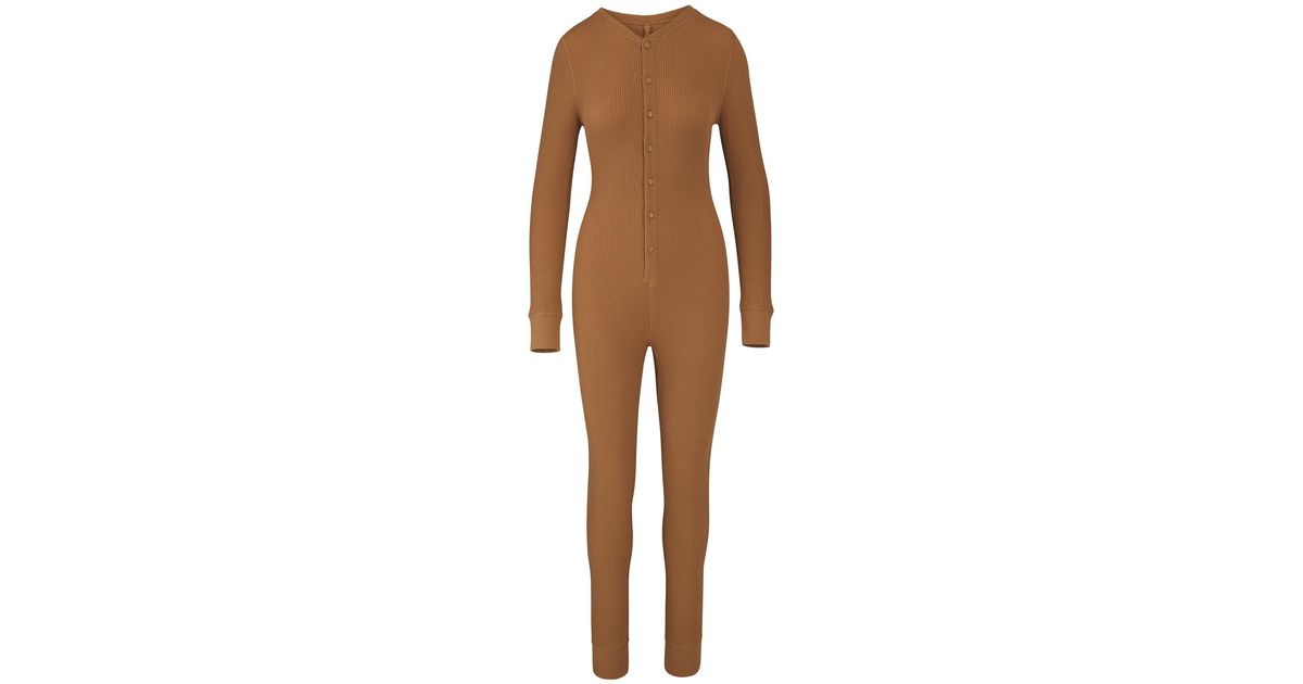 Skims Waffle Onesie Lyst