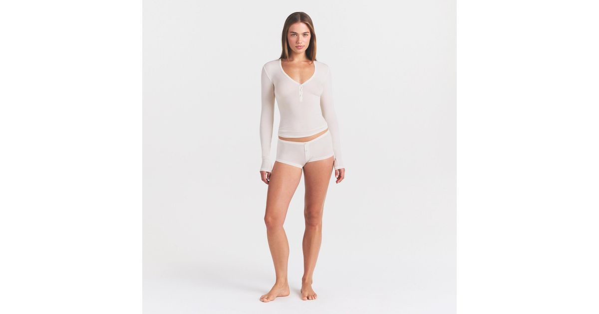 Skims Cloud Sleep Boy Short | Lyst