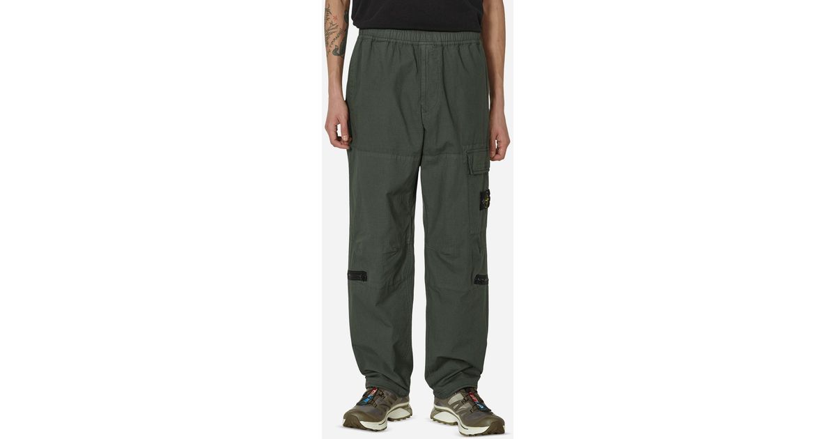 Stone Island Loose Fit Cargo Pants Musk in Green for Men | Lyst