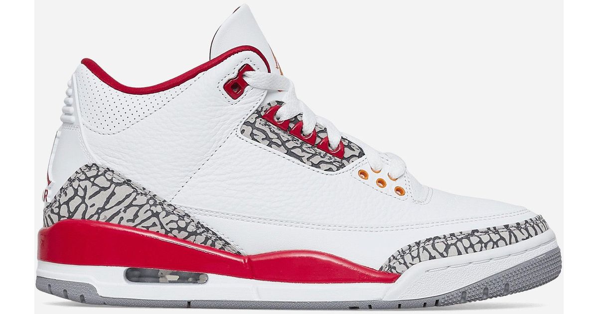 jordan 3 retro red and white