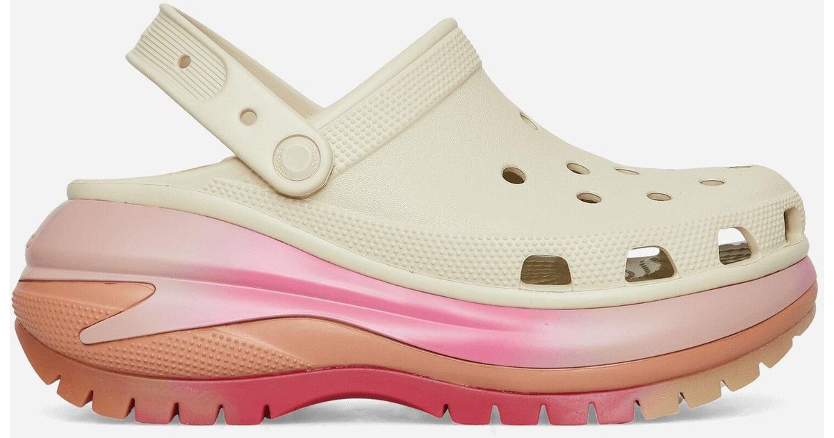 Crocs™ Classic Mega Crush Color Dip Clog in Natural | Lyst