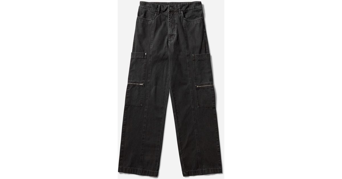1017 ALYX 9SM Men S Skater Work Twill Pants Washed in Black