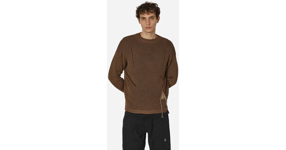 ROA Hemp crewneck ブラウン