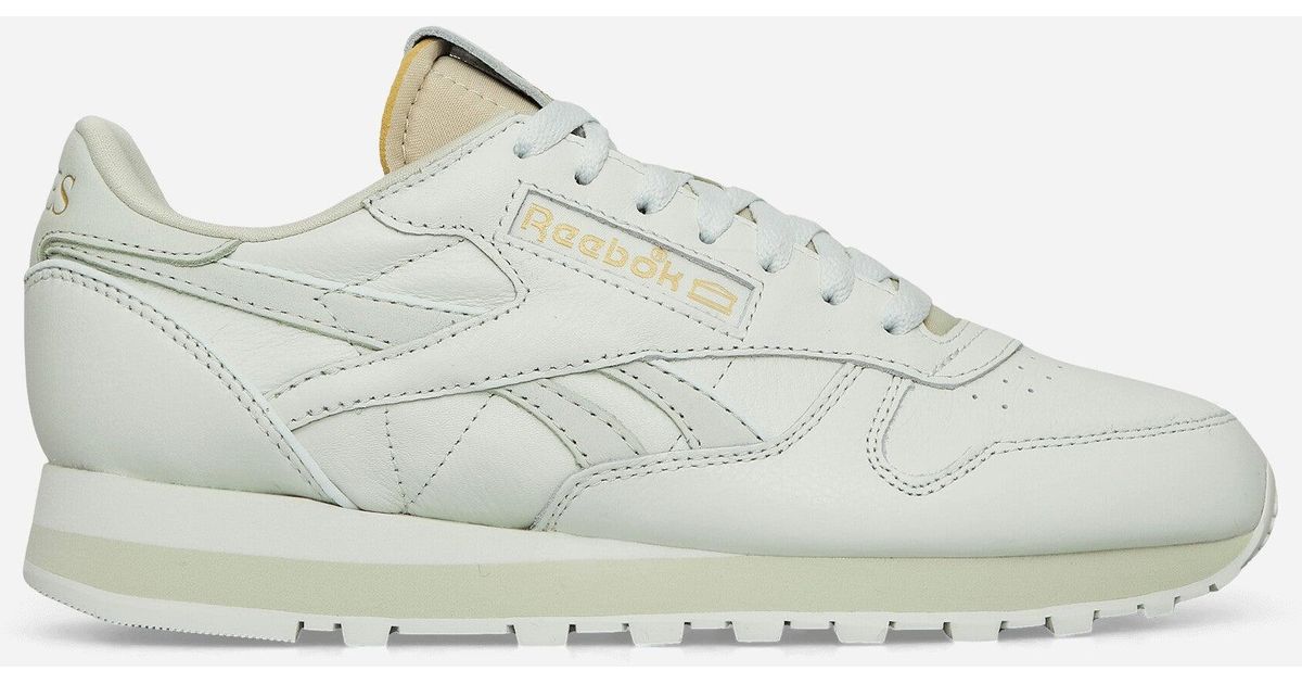 Reebok Aries Classsic Leather Sneakers Aqua in White for Men | Lyst