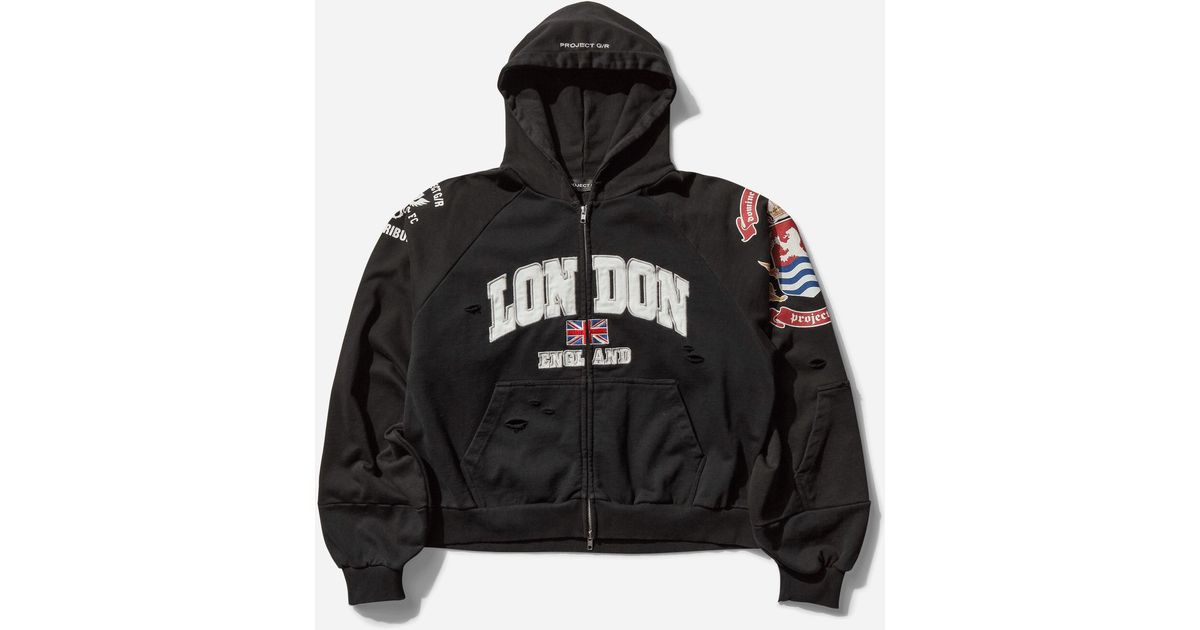 パーカー・フーディ Project G/R Reconstructed Folded Zip Hoodie Black PROJECT G/R - Reconstructed Folded Zip Hoodie | HBX