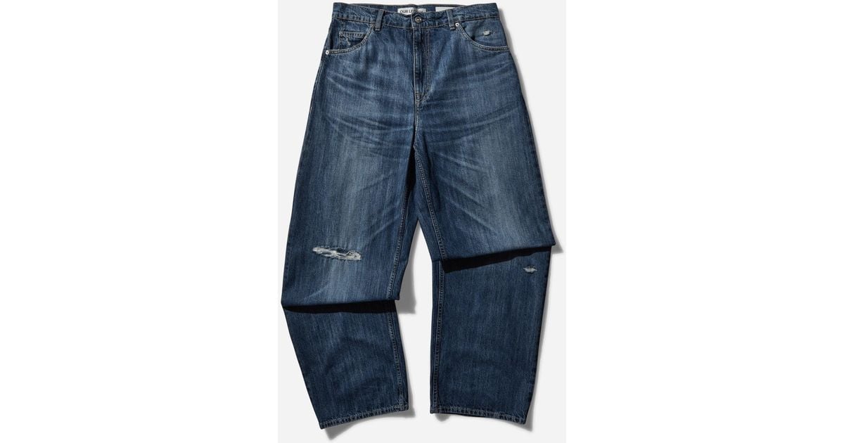 Our Legacy S Vast Cut Jeans Vintage Rubber Repair Denim in Our Legacy S Vast Cut Jeans Vintage Rubber Repair Denim in