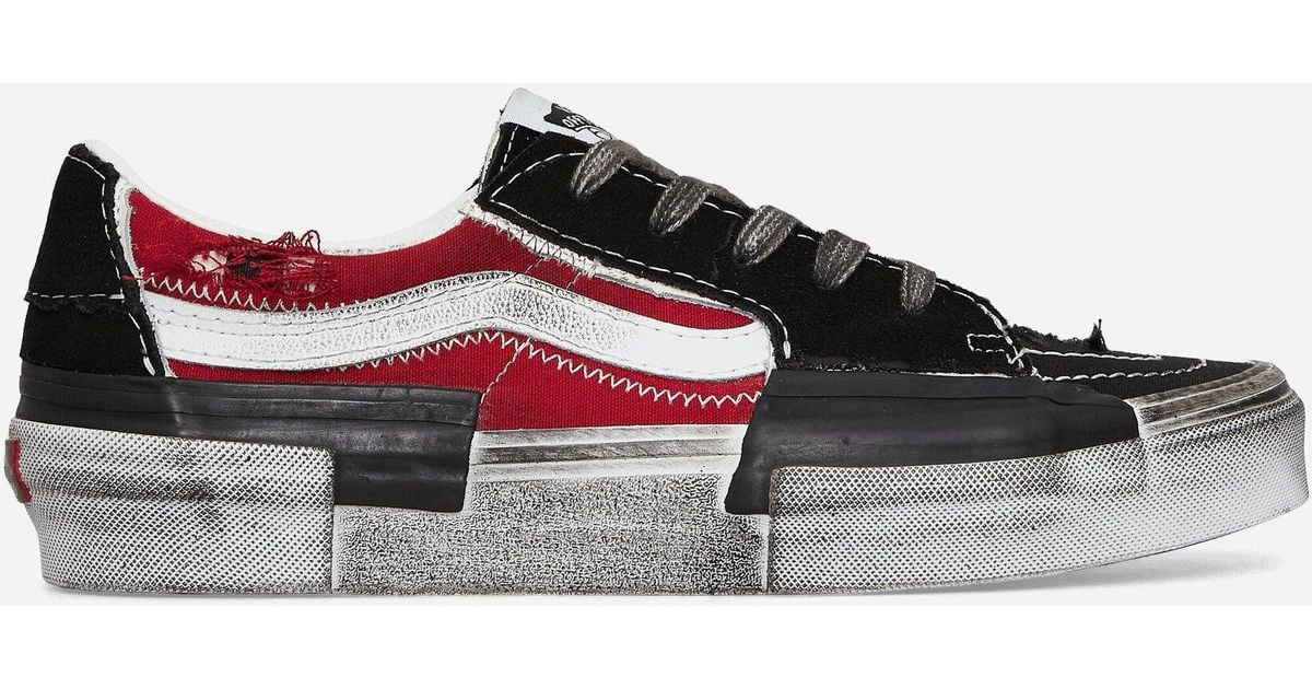 【超希少】VANS SK8-LOW RECONSTRUCT \"BLK/RED\" Vans Sk8-Low Reconstruct 'Black Red' VN0009QS458
