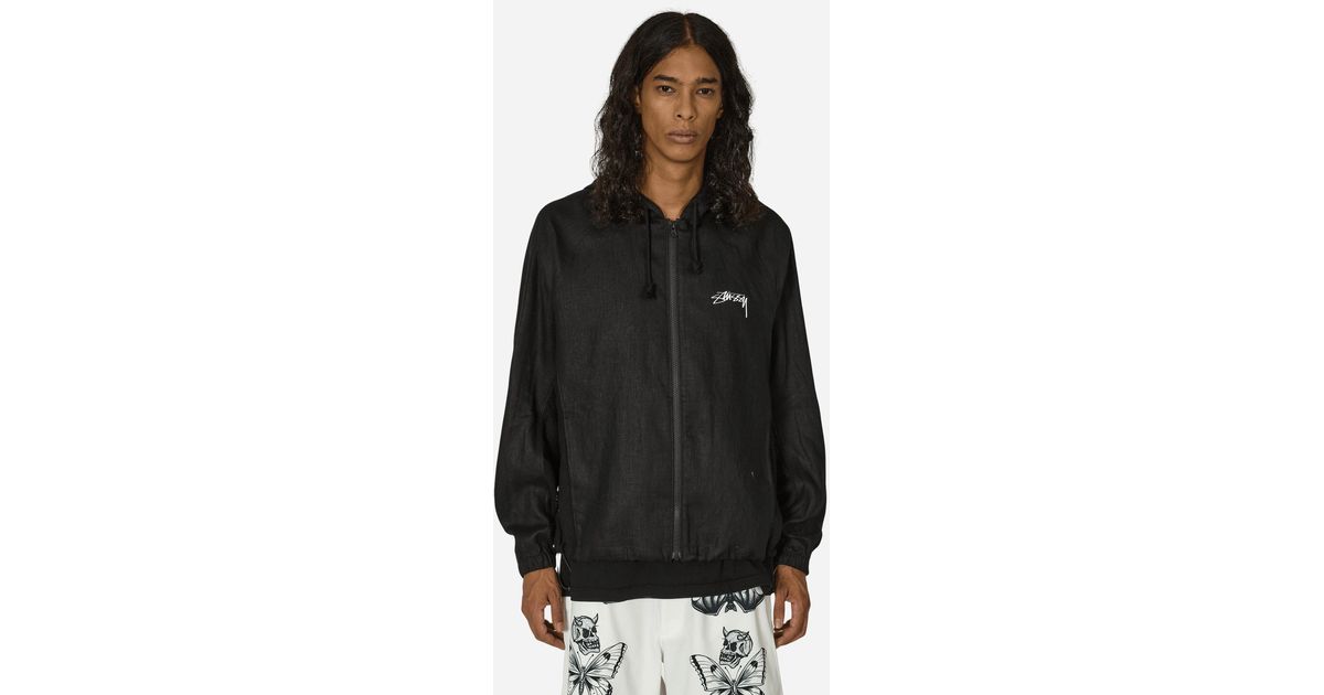 Nike Stüssy Linen Shell Jacket in Black for Men | Lyst UK