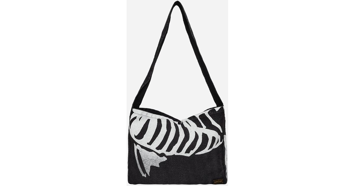 Kapital 14oz Black Denim Book Bag (bone) Black in White for Men | Lyst 