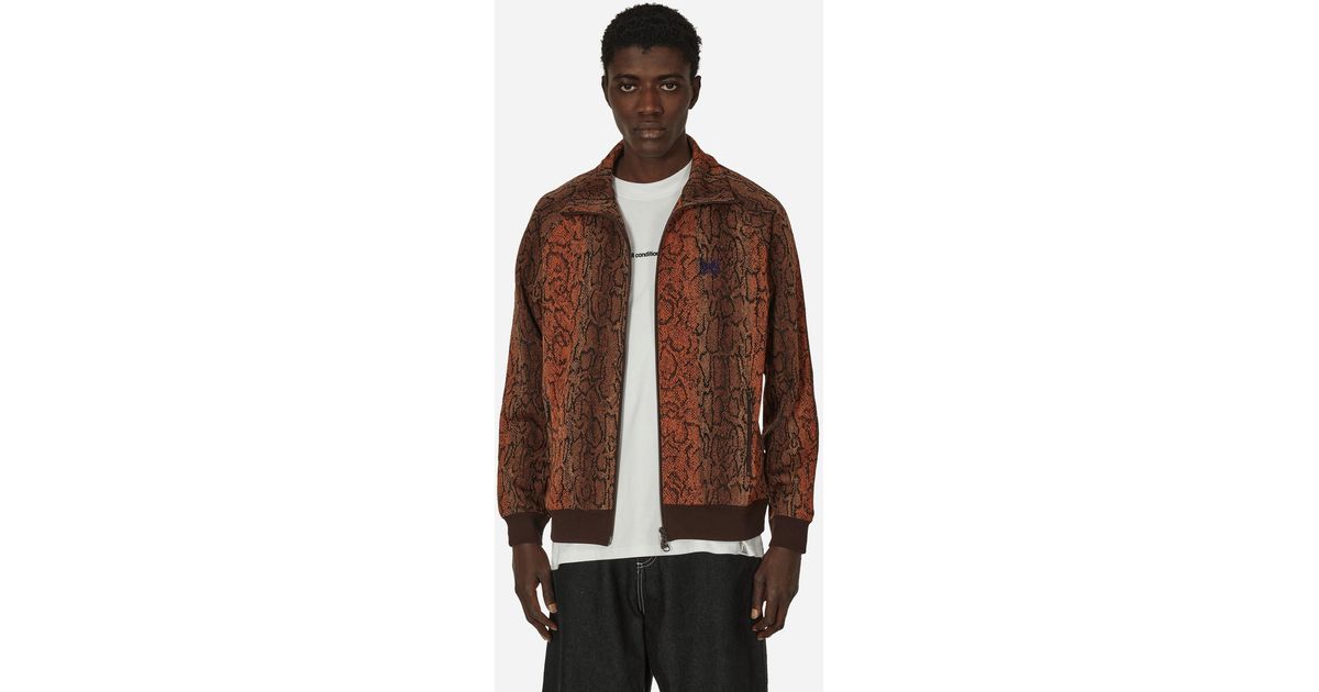 Needles Poly Jaquard Track Jacket Python in Brown for Men | Lyst UK