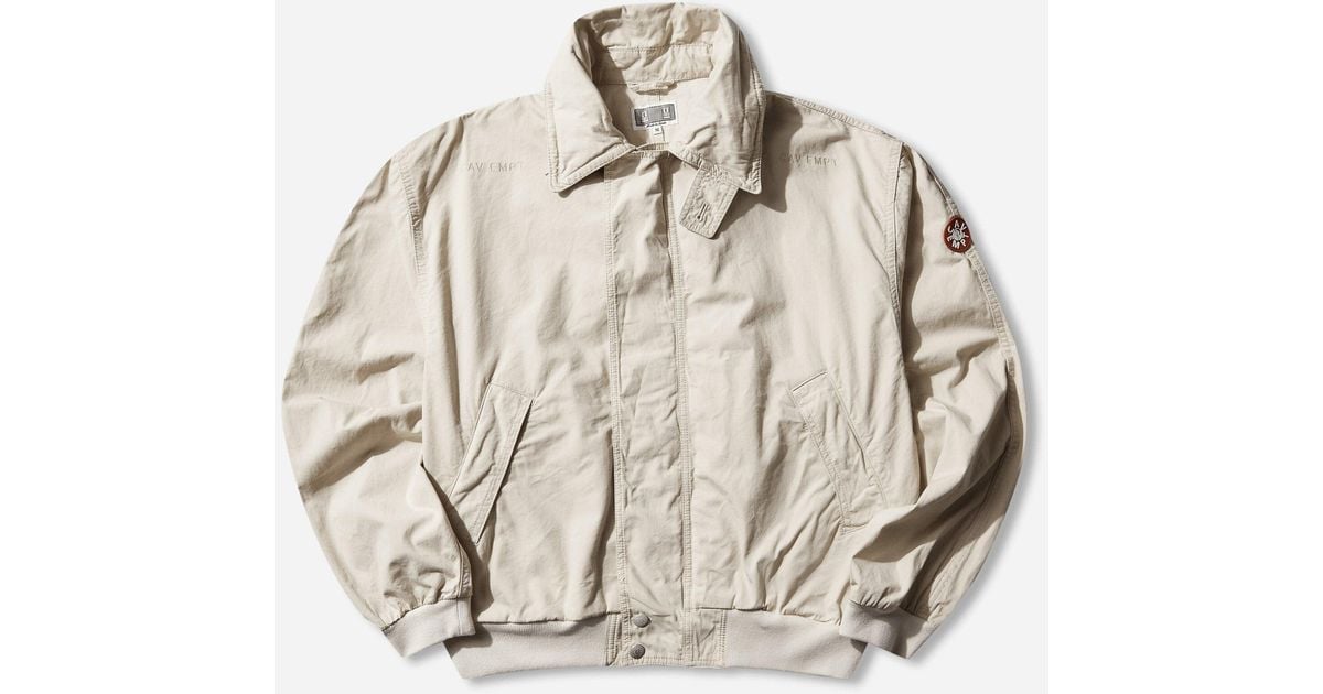 Cav Empt Men S Washed Cotton Light Zip Jacket in Natural for Men