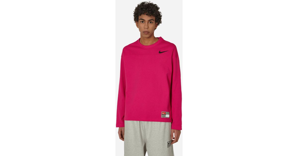 Nike Stüssy Longsleeve T-shirt Fireberry in Pink for Men | Lyst