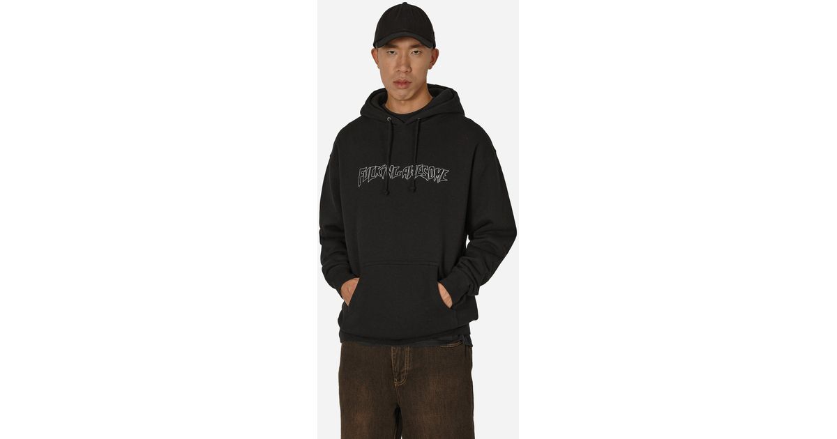 Fucking Awesome Outline Stamp Hoodie in Black for Men | Lyst UK