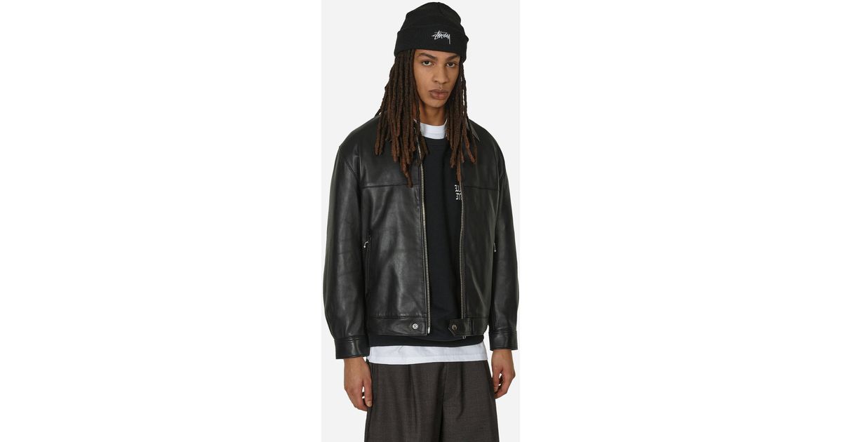 Wacko Maria Single Riders Leather Jacket (Type-2) in Black for Men