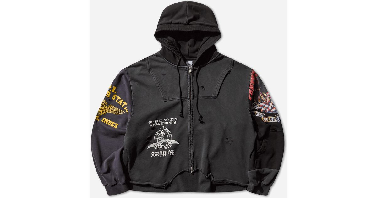 Protocol Index Men S Upside Down Zip Hoodie in Black for Men | Lyst UK