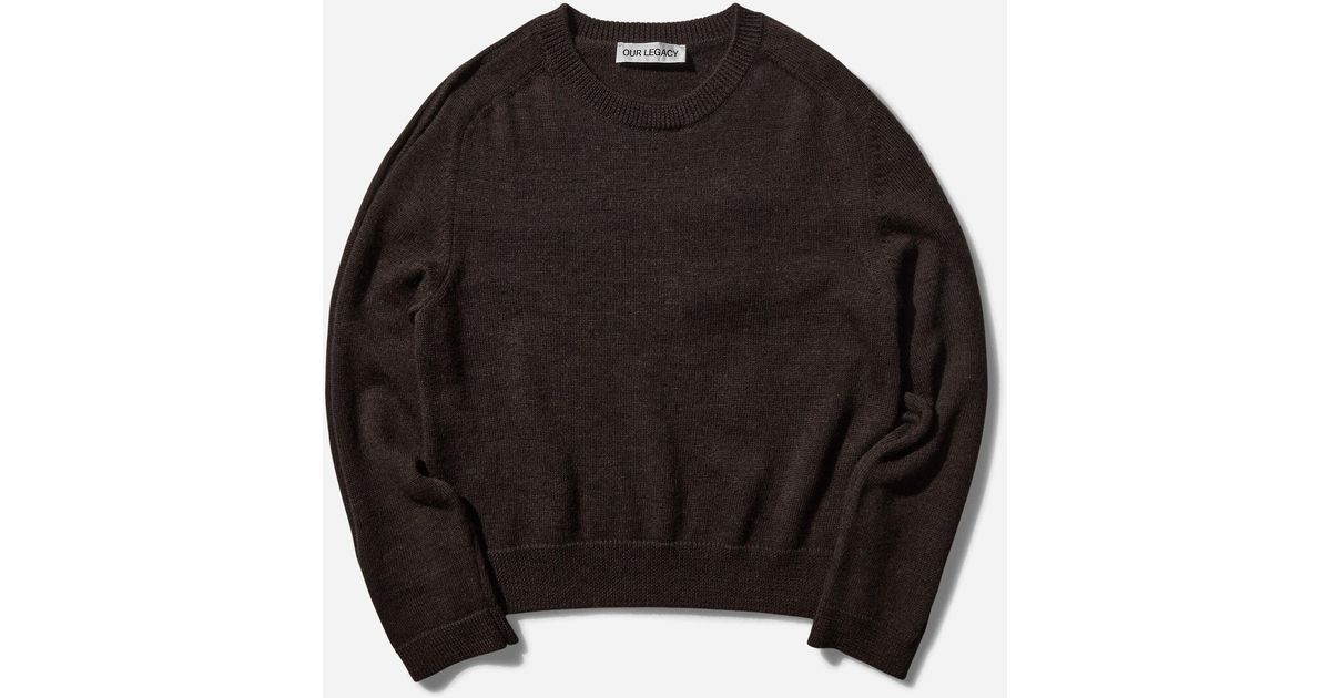 Our Legacy S True Roundneck Sweater University in Black for Men | Lyst